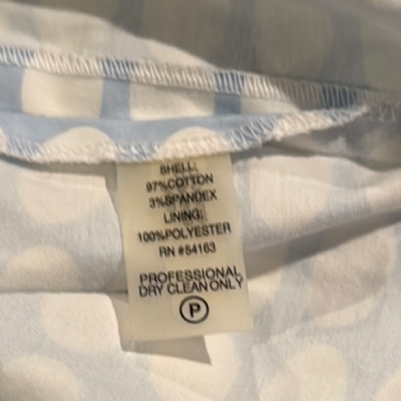 Calvin Klein Blue and White Plunge Neck Midi Sundress. Size 6 - Picture 7 of 7